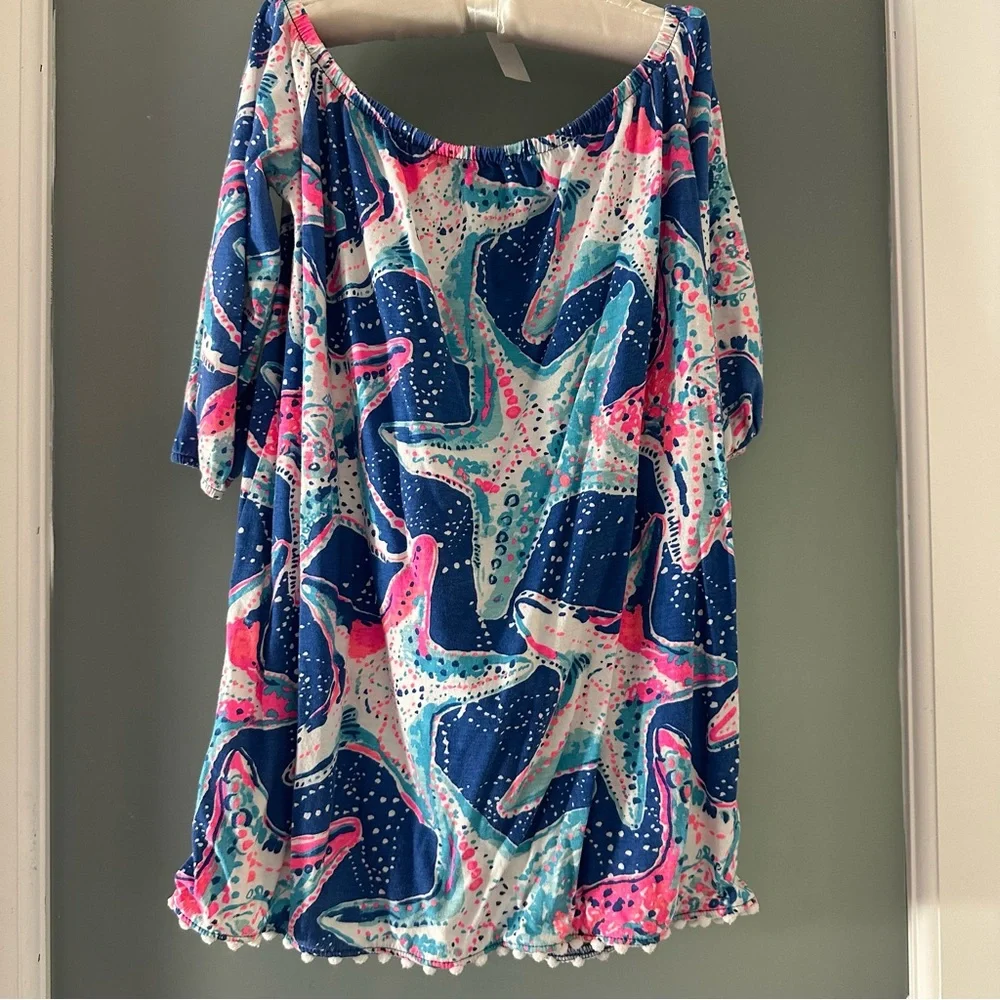 Lilly Pulitzer mini Enna dress-Starstruck Indigo starfish glow